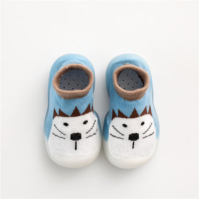 Imported 1 Pair Baby Kids Non Slip Rubber Sole Socks Floor Shoes for 0-3 Years