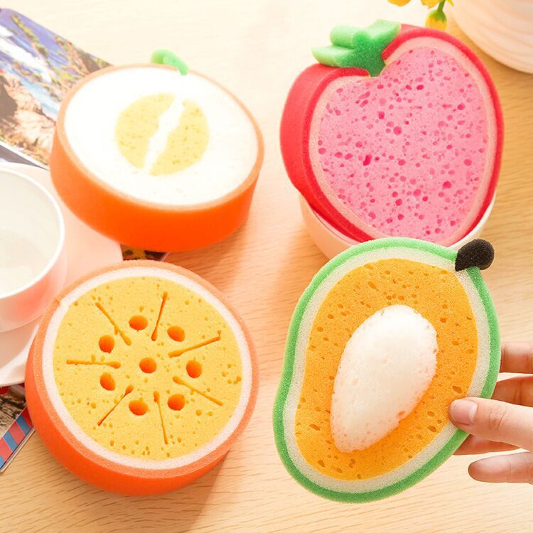 Imported Baby Bath Sponge Cute Fruit Shaped