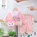 Imported Baby Girls Four-Piece Cute Crown Princess Dress with Shoulder Bag for 6 Months – 4 Years