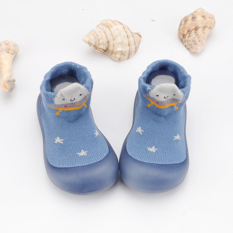 Imported 1 Pair Baby Kids Non Slip Rubber Soft Sole Socks Floor Shoes for 0-12 Months