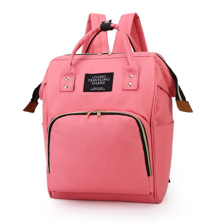 Imported Fashion Waterproof Oxford Mother Diaper Bag Plain Backpack Large Capacity