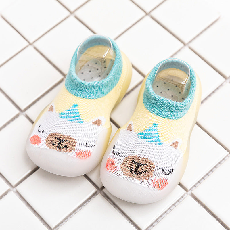 Imported 1 Pair Baby Kids Non Slip Rubber Sole Socks Floor Shoes for 0-3 Years
