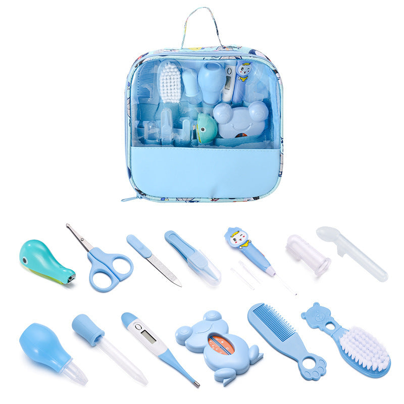Imported 13 Piece Baby Care & Grooming Set – Newborn Essentials Kit with Handbag