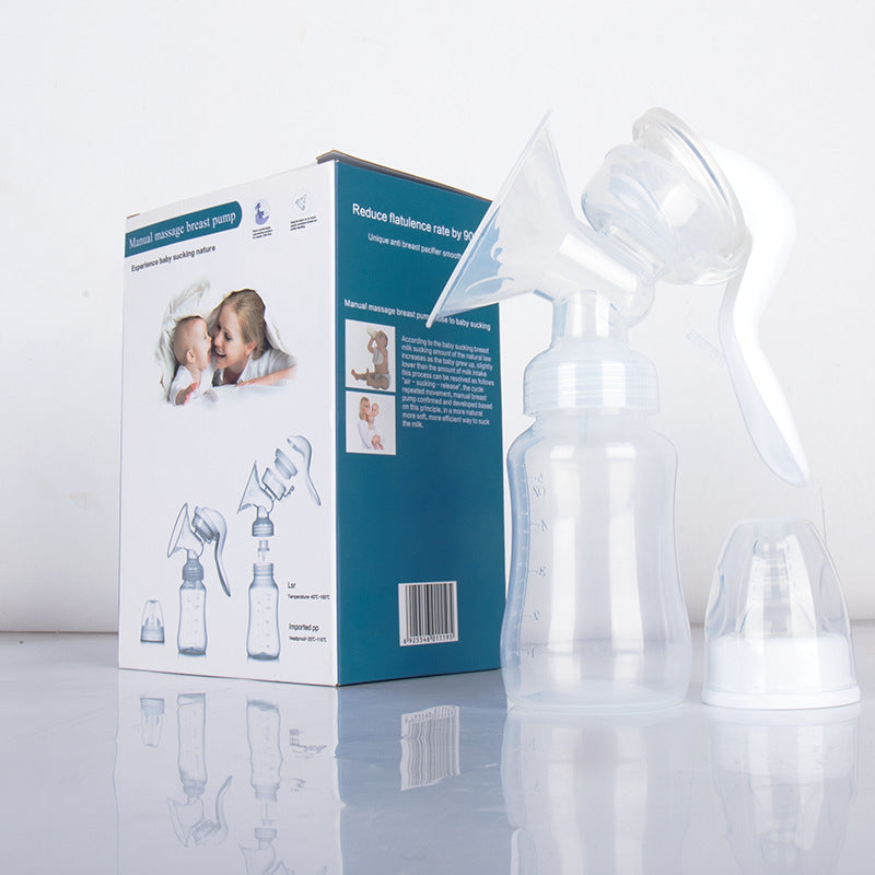 Imported Manual Silicone Breast Pump 150ml BPA Free Baby Feeding Bottle for Moms