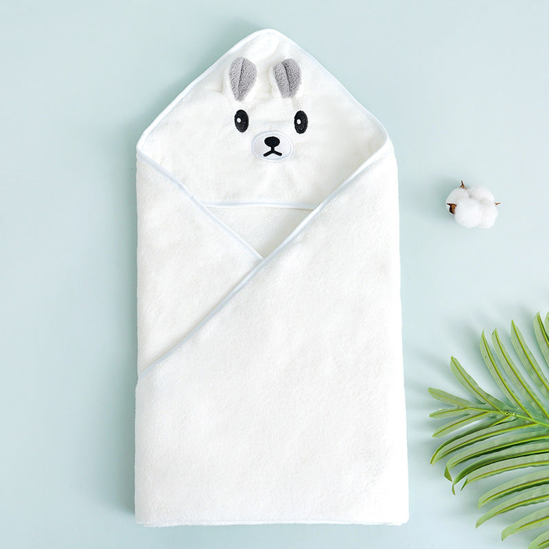 Imported Newborn Baby Cartoon Animal Baby Bath Towel With Hood for 0-12 Months