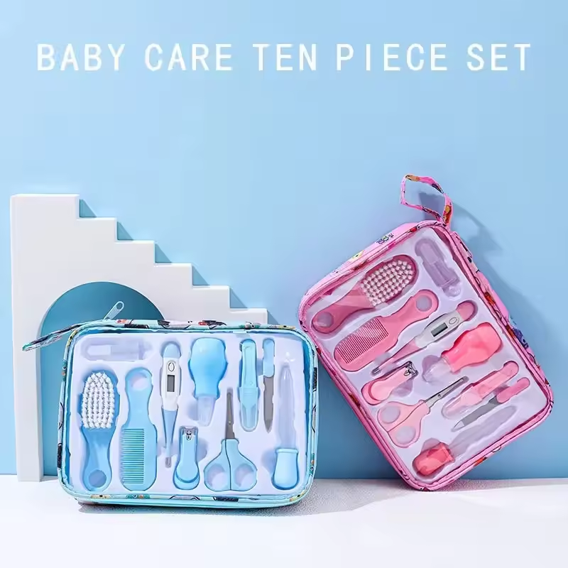Imported 10PCS Baby Care Grooming & Nursing Set – Nail Kit & Thermometer