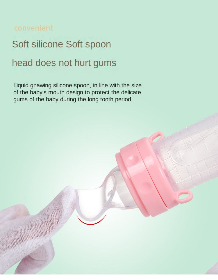 Imported 2 in 1 Silicone Baby Feeding Bottle Multi Functional Fruit Feeder and Spoon Feeder