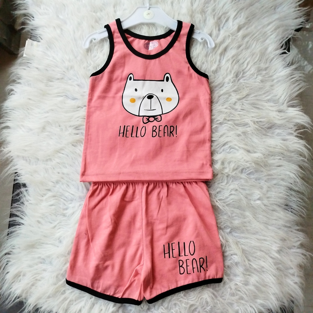 Baby Kids Cute Sleeveless Sando Dress for 3 Months - 5 Years