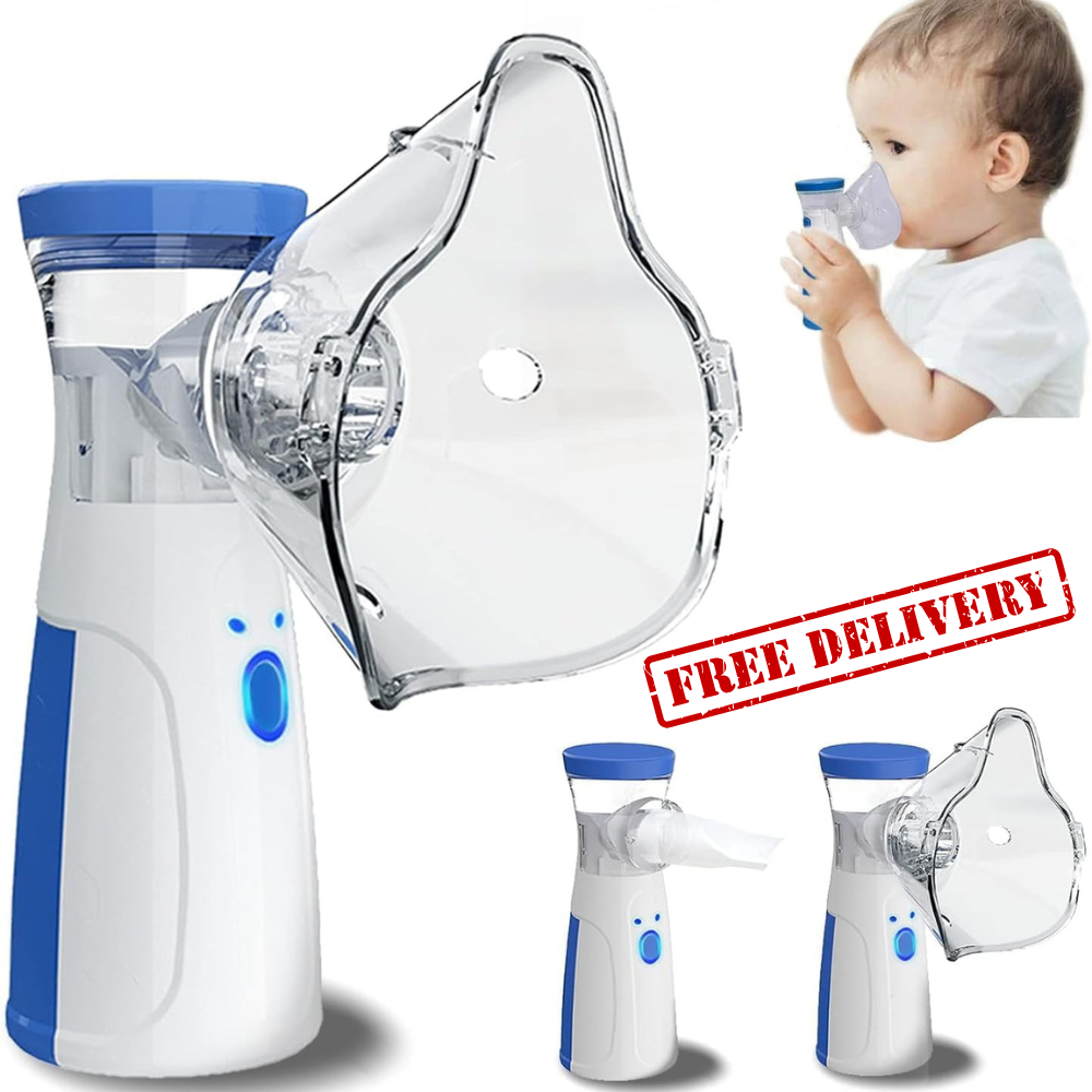 Handheld Portable Mesh Nebulizer Inhaler | Silent Rechargeable Nebulizer for Kids & Adults