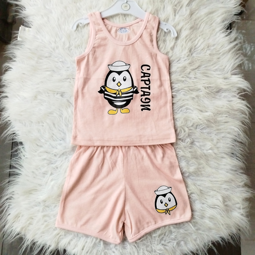 Baby Kids Cute Sleeveless Sando Dress for 3 Months - 5 Years