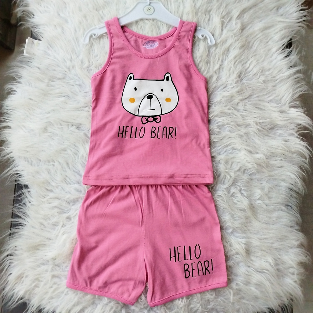 Baby Kids Cute Sleeveless Sando Dress for 3 Months - 5 Years