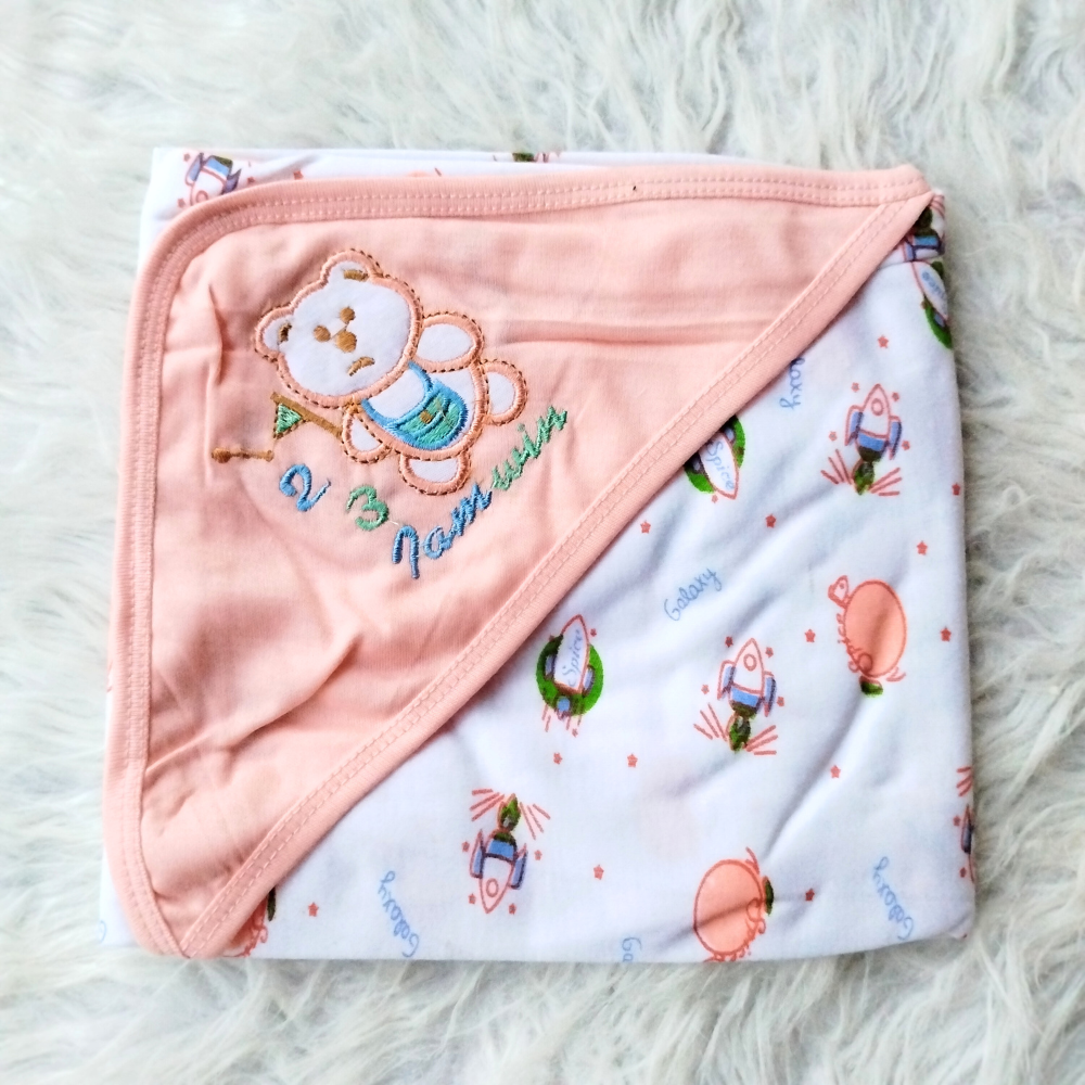 Newborn Baby Embroidered Super Soft Wrapping Sheet - SALE OFFER