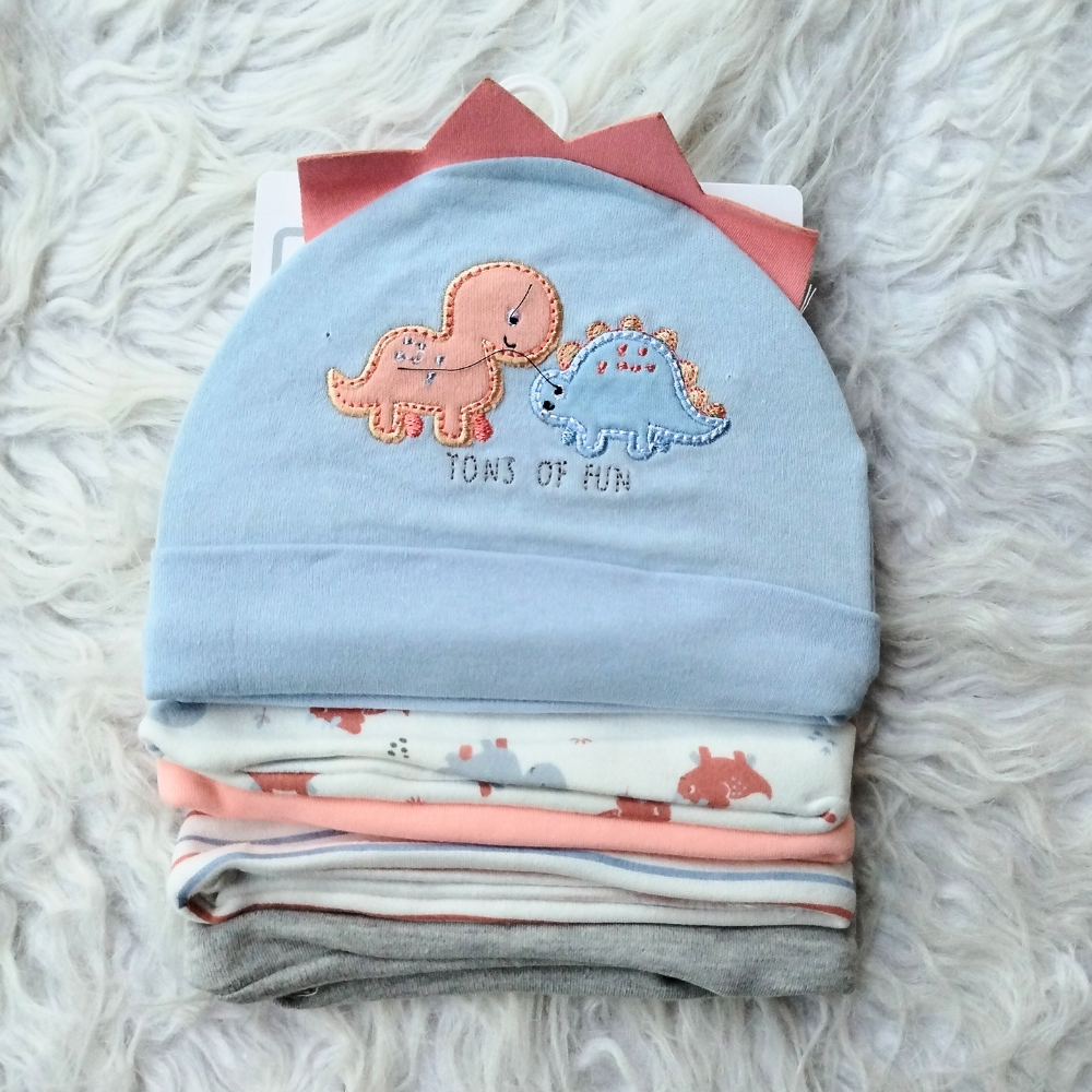 Imported Baby Pack of 5 Cute Caps for 0-9 Months