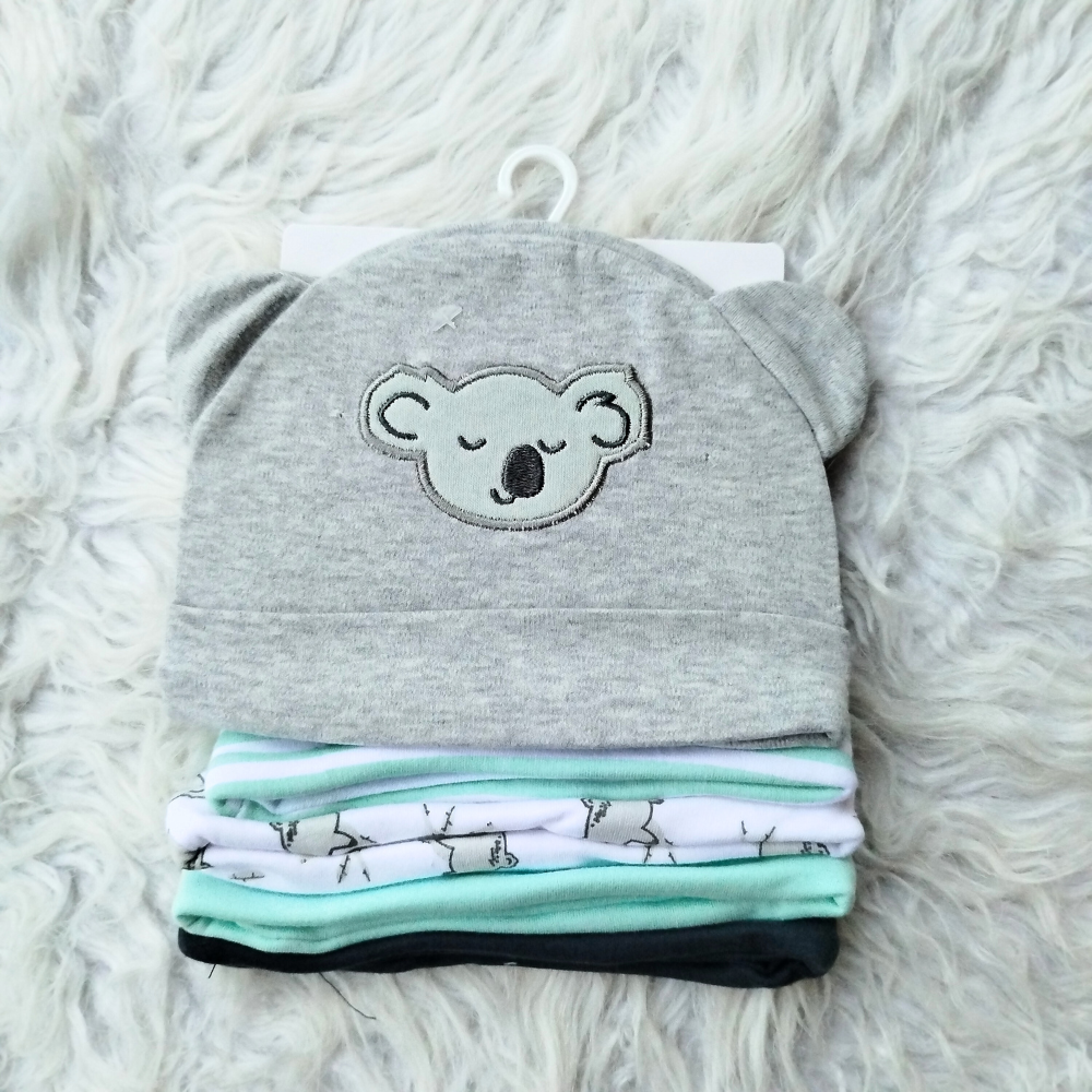 Imported Baby Pack of 5 Cute Caps for 0-9 Months