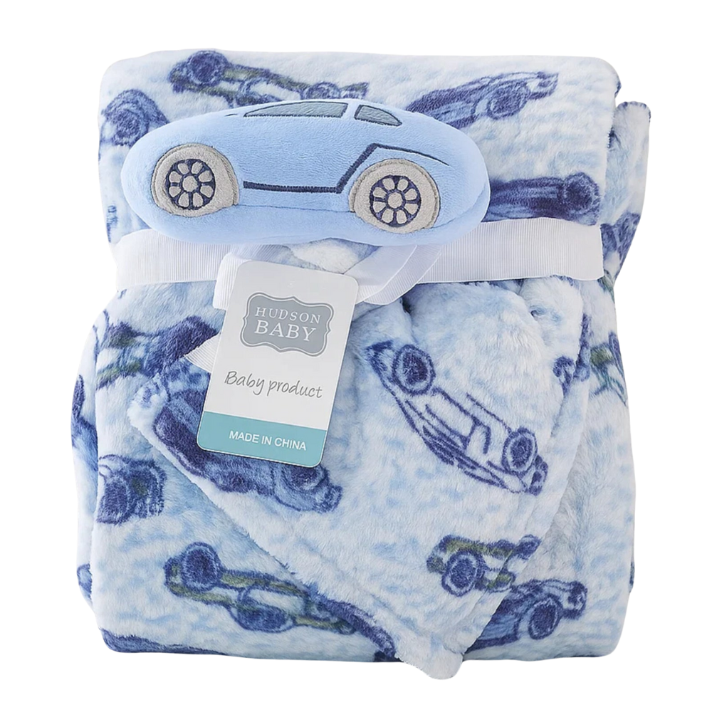 Imported Baby Super Soft Baby Blanket with Plush Toy Attached Face Towel Gift Set