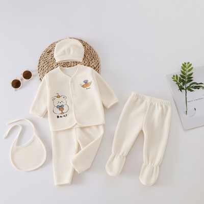 Newborn Baby 5 Pcs Winter Starter Set – Warm & Soft Outfit for 0–4 Months