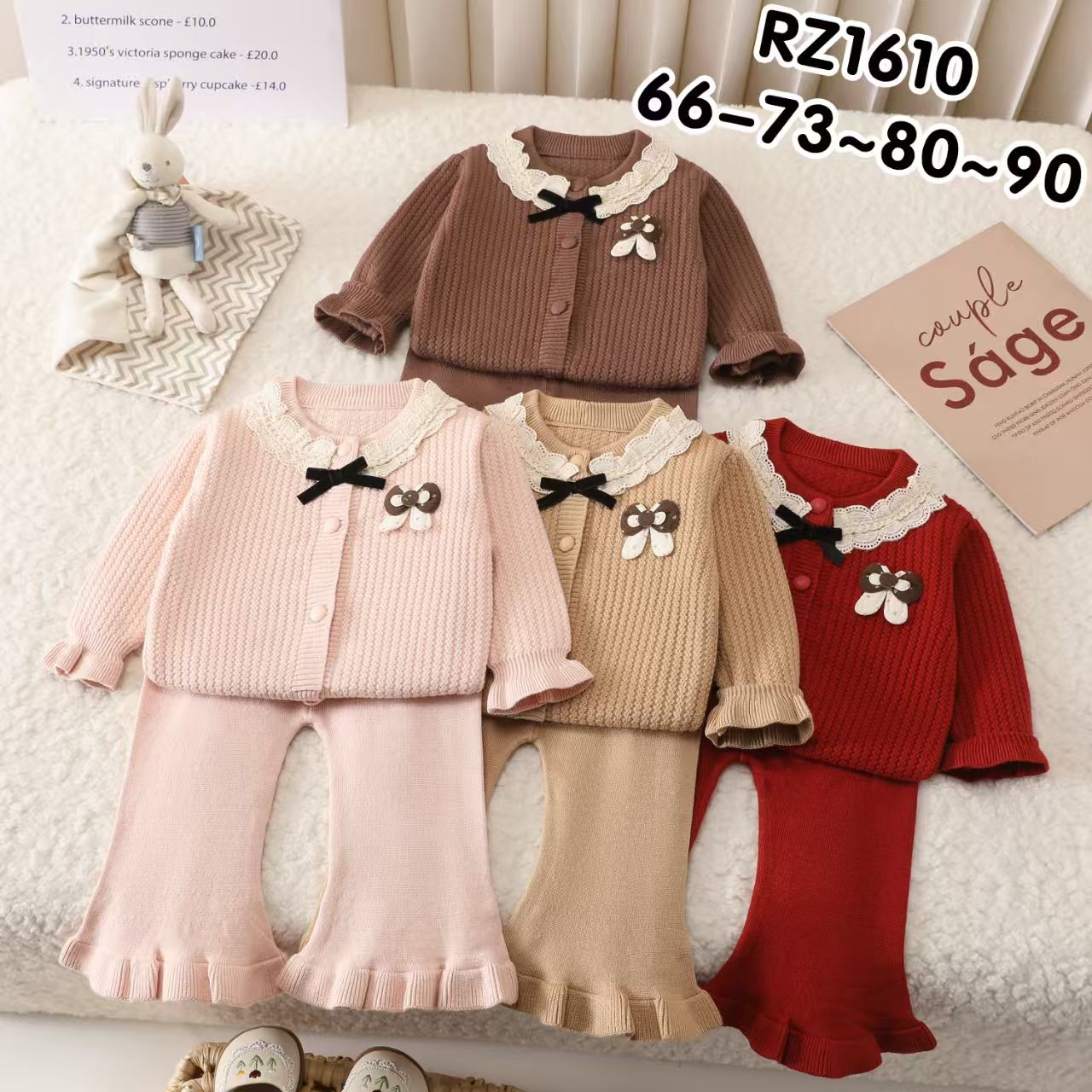 Baby Girl Winter Rabbit Wool Dress Stylish Net Collar Outfit | Thia.pk Baby Girl Winter Rabbit Wool Dress Stylish Net Collar Outfit | Thia.pk