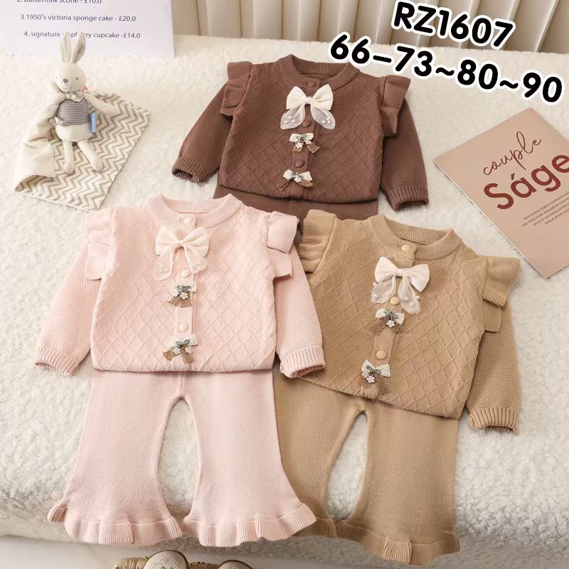 Imported Baby Girl Bowtie Winter Rabbit Wool Dress | Cute Stylish Bell Bottom Flapper Outfit (3–18 Months)
