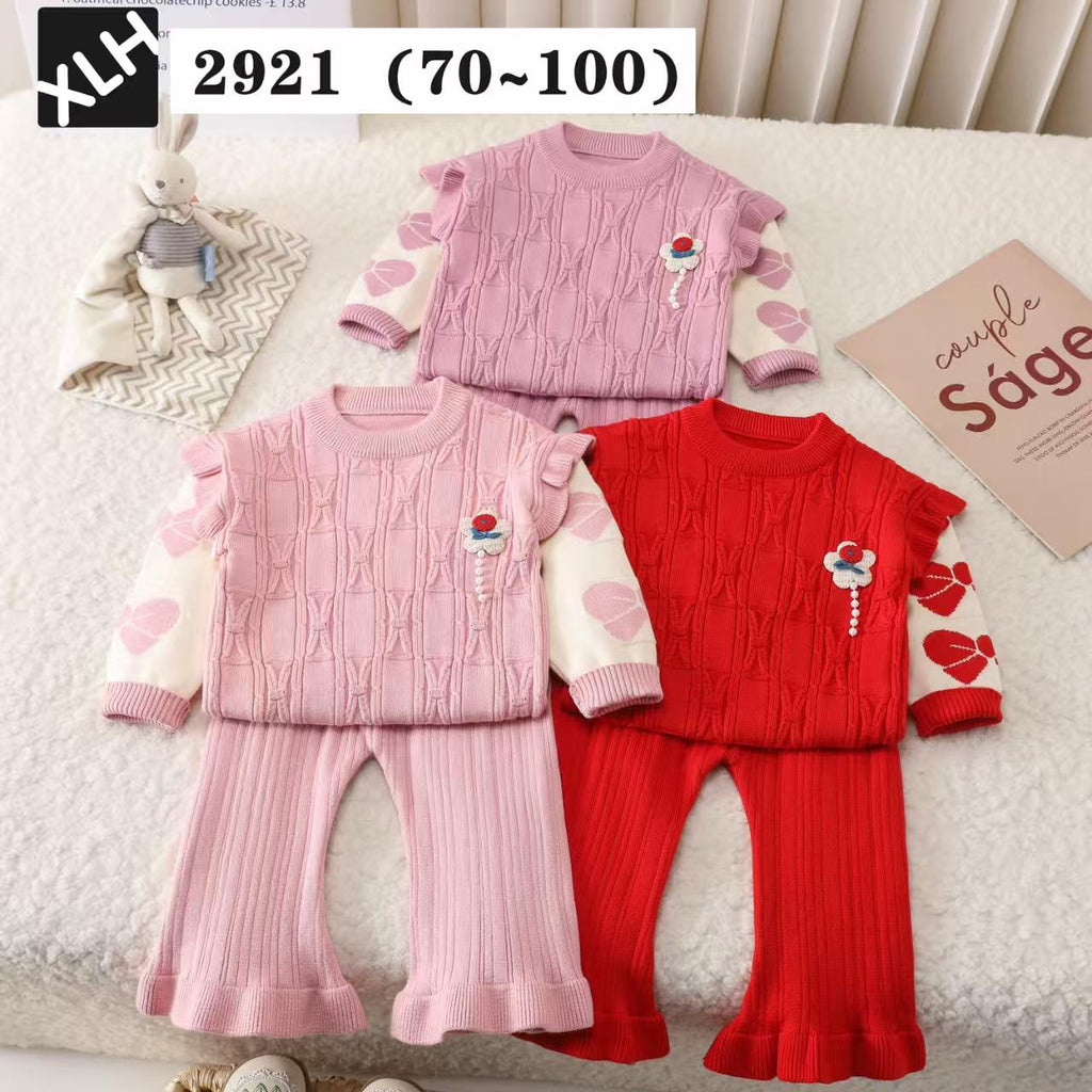 Imported Baby Girl Stylish Winter Rabbit Wool Dress with Bell Bottom Flapper | Warm Cute Outfit (6–24 Months)