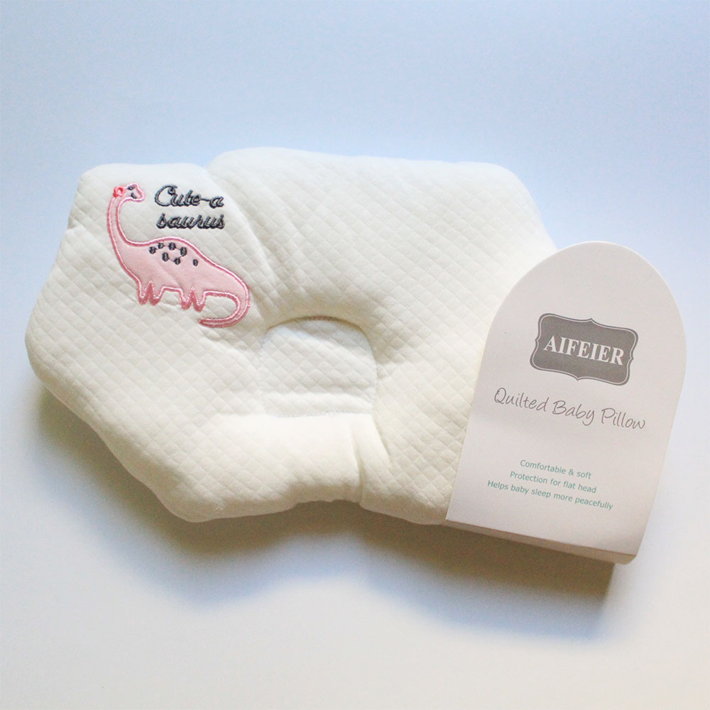 Imported Baby Headshaper Pillow with Embossed Embroidered Character