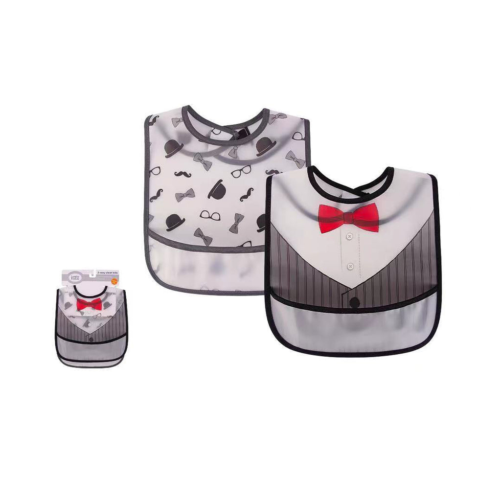 Imported Little Treasure PEVA Waterproof Baby Bibs 2 Pcs Pack