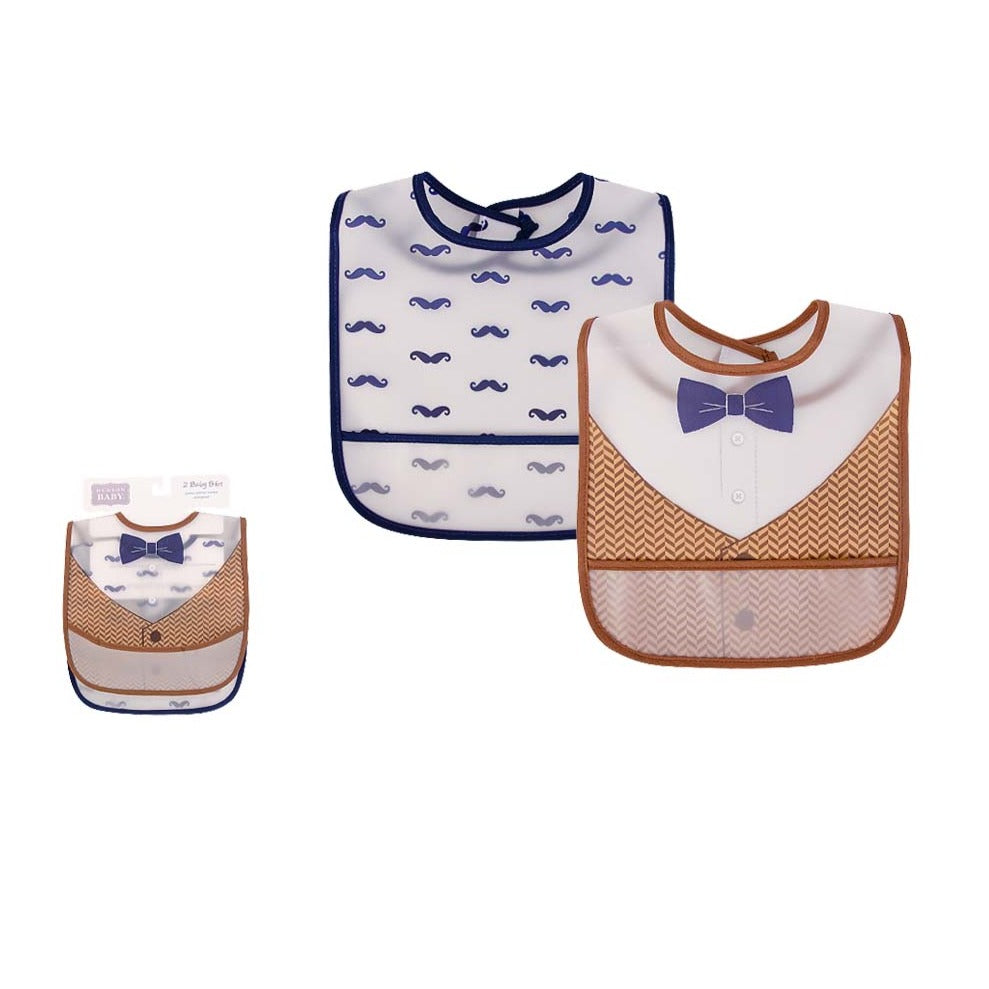 Imported Little Treasure PEVA Waterproof Baby Bibs 2 Pcs Pack