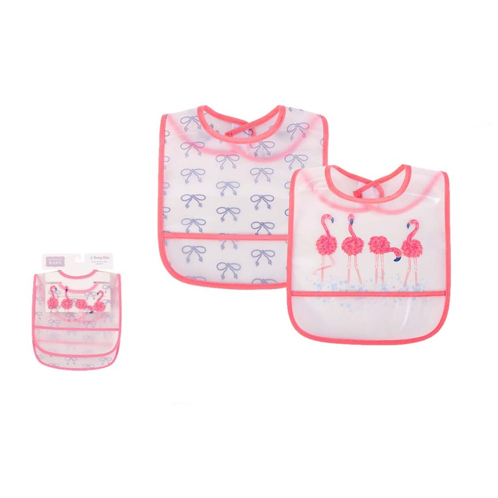 Imported Little Treasure PEVA Waterproof Baby Bibs 2 Pcs Pack