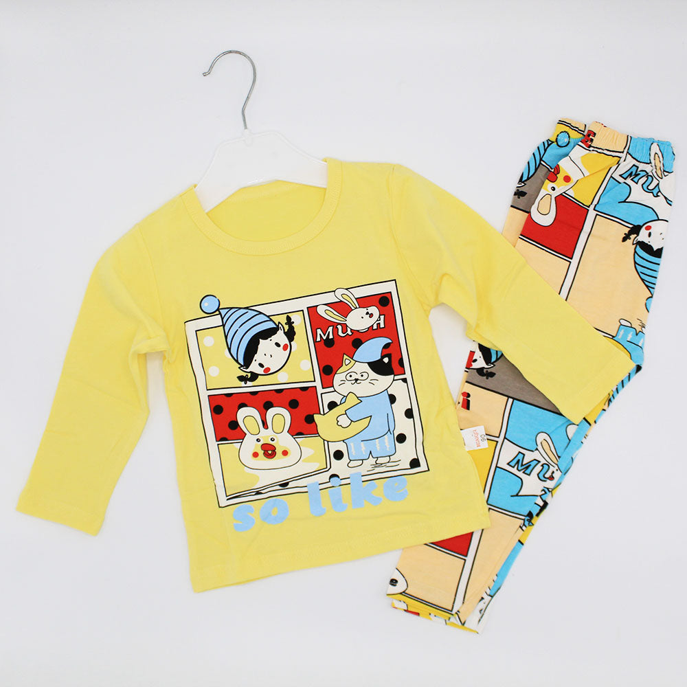 Imported Kids Full Sleeves Pajama Suit for 12 Months - 4 Years