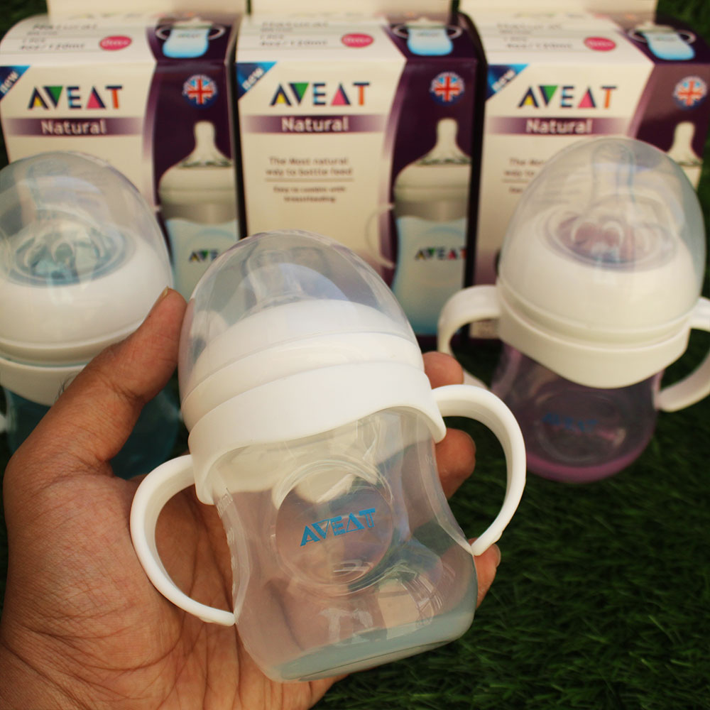 Imported Aveat Plastic Baby Feeder with Handles 120ml - 4oz