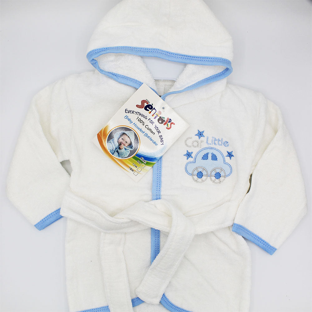 Baby Kids Bath Robe Bath Gown Towel with Full Sleeves and Hood for 0 to 18 Months