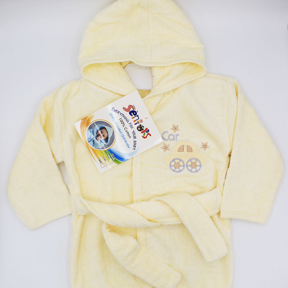 Baby Kids Bath Robe Bath Gown Towel with Full Sleeves and Hood for 0 to 18 Months