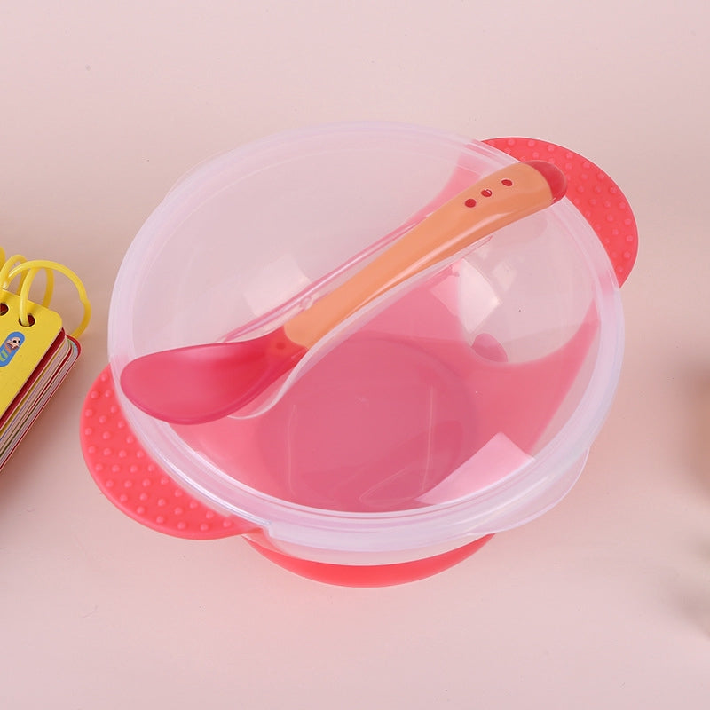 Imported 3Pcs Baby Tableware Dinnerware Suction Feeding Bowl Set with Spoon
