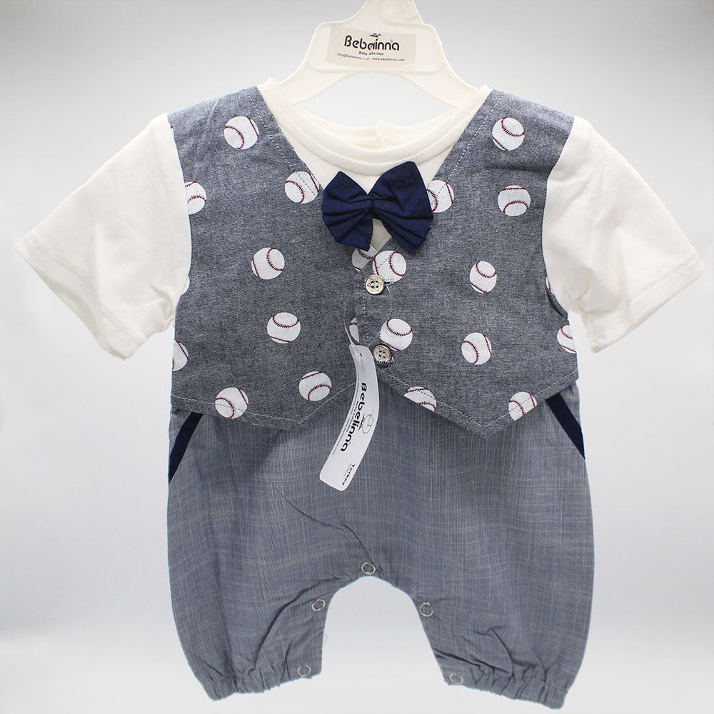 Imported Turkey Baby Gentleman Stylish Romper for 0-9 Months