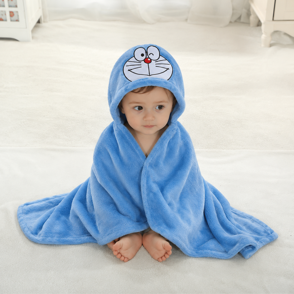 Baby Super Soft Cute 3D Character Hooded Baby AC Blanket
