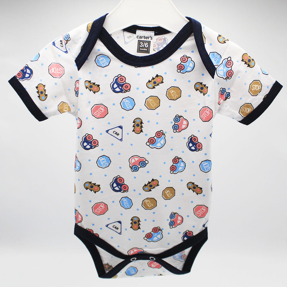 Imported Cute Prints Bodysuit Half Sleeves Onesie Romper for 0-6 Months