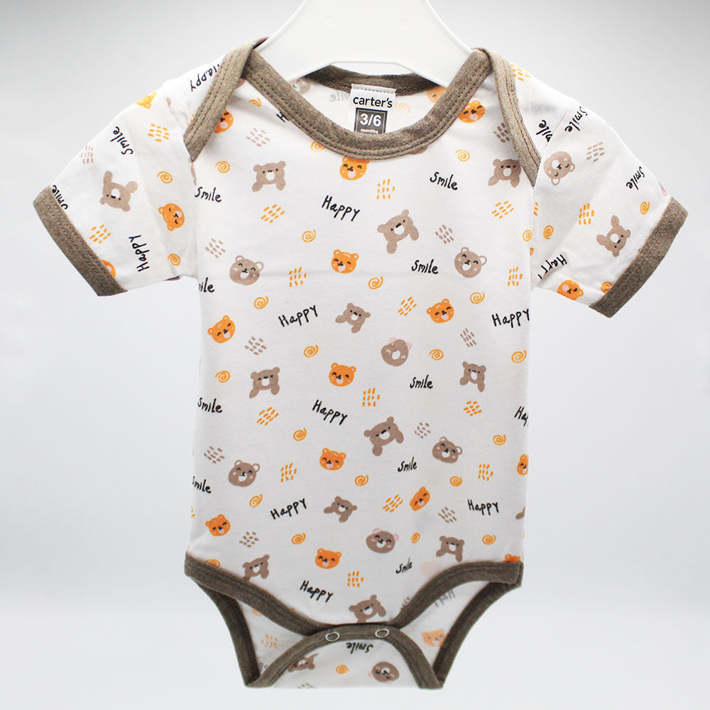 Imported Cute Prints Bodysuit Half Sleeves Onesie Romper for 0-6 Months