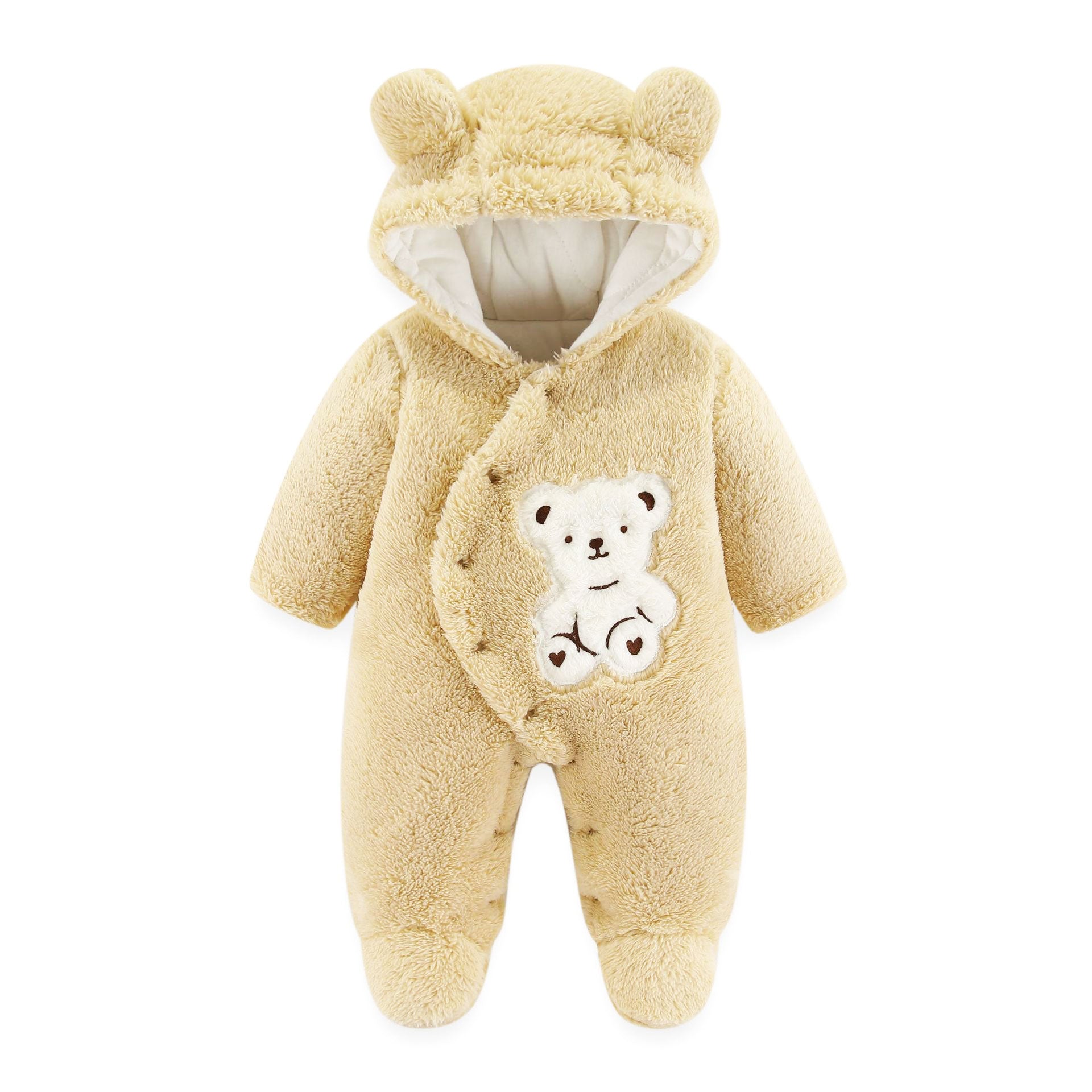 Imported 1 Pc Baby Winter 3D Cute Heart Bear Polyester Filled Warm Polyester Filled Foam Romper for 9 – 18 Months