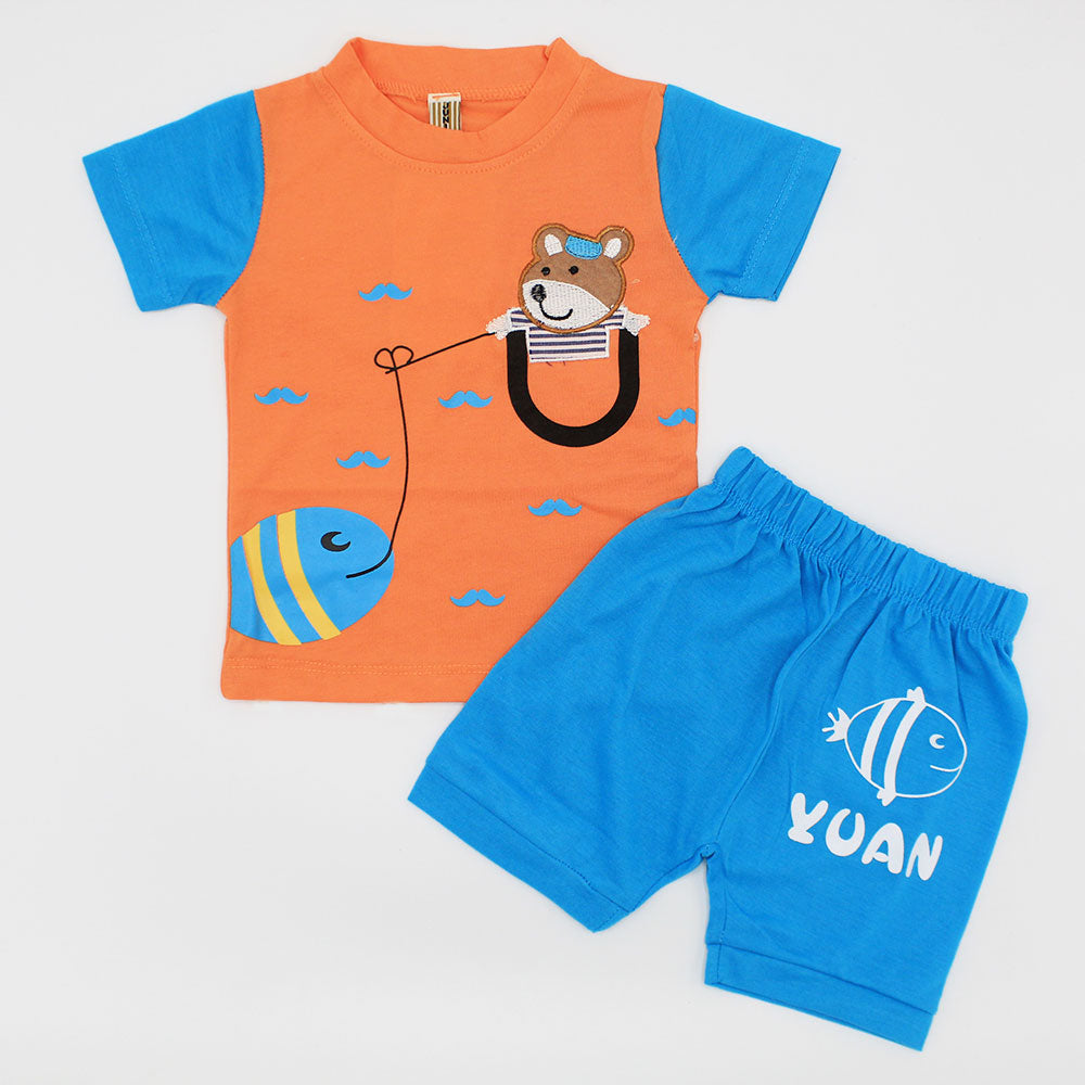 Baby Fishing Bear Dress for 3-9 Months