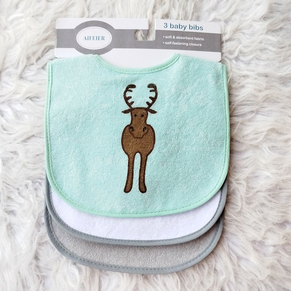 Imported Baby Cute Pack of 3 Character Waterproof Bibs