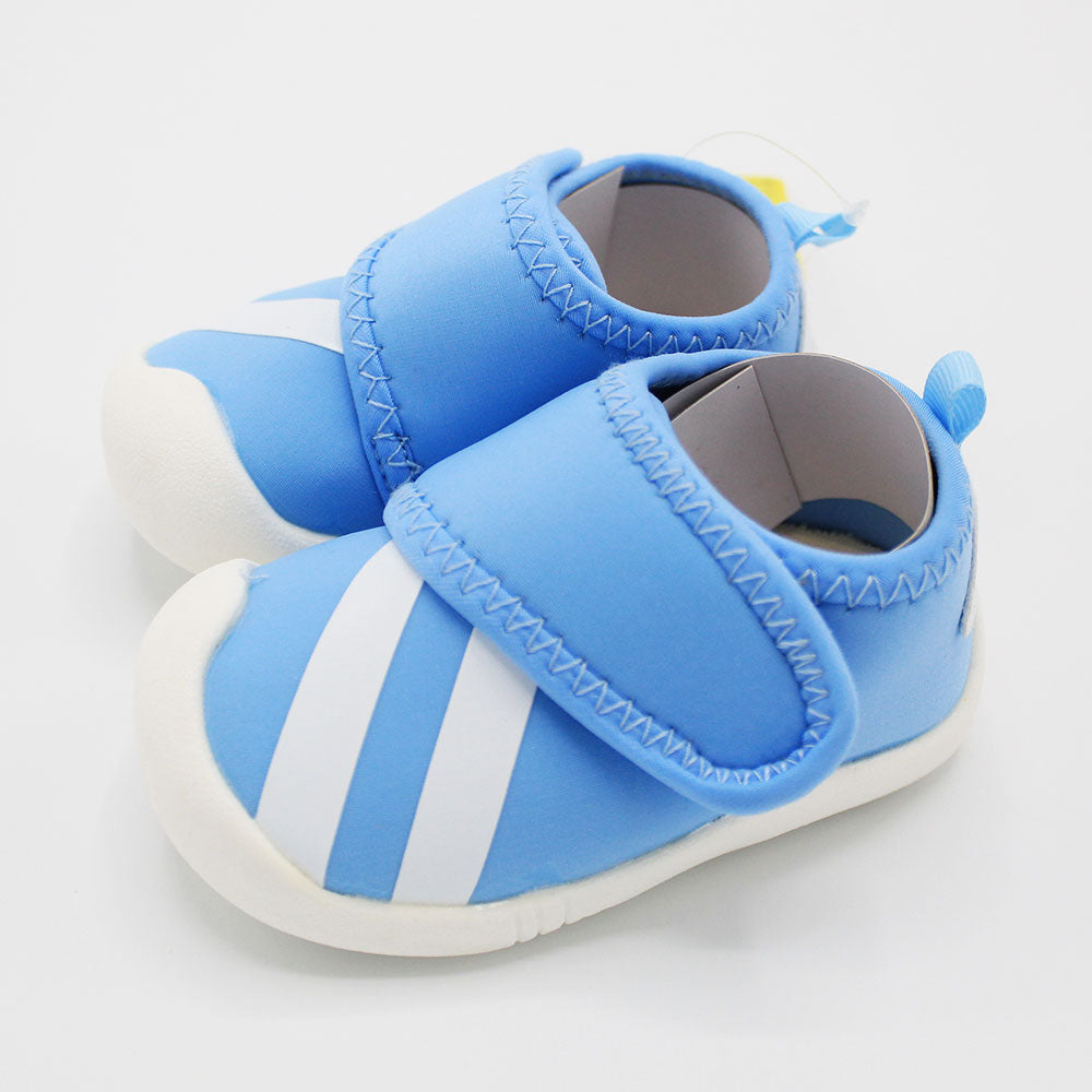 Imported Baby Kids Stripes Shoes with Velcro Fastening Strap for Boys Girls 0 - 18 Months