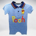 Baby Polo Pooh Embroidered Half Sleeve Romper Bodysuit for 0-9 months