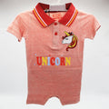 Baby Polo Unicorn Embroidered Half Sleeve Romper Bodysuit for 0-9 months