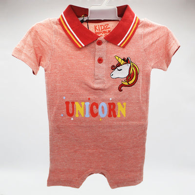 Baby Polo Unicorn Embroidered Half Sleeve Romper Bodysuit for 0-9 months