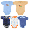 Imported Set of 5 Summer Bodysuit Half Sleeves Onesie Romper for 0-23 Months