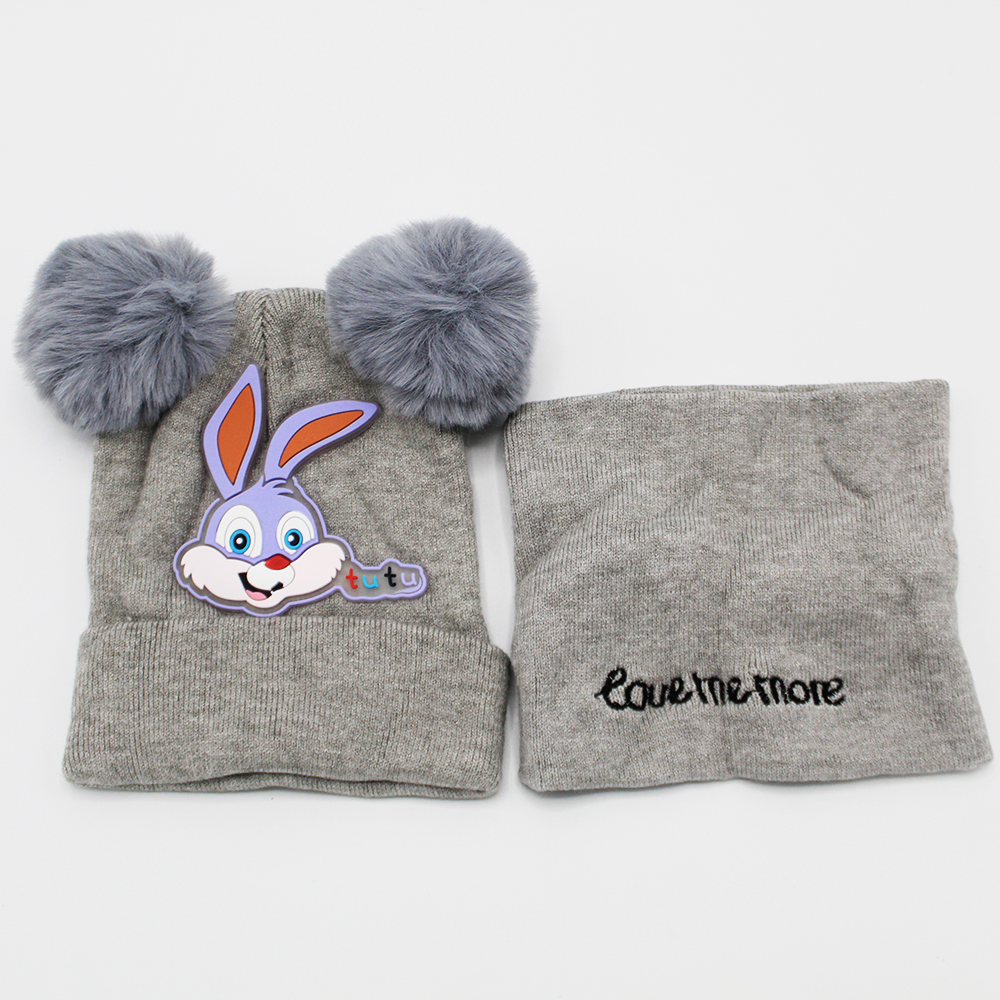 Imported Baby Kids Bugs Bunny Winter Warm Cap with with Neck Warmer for 0-24 Months