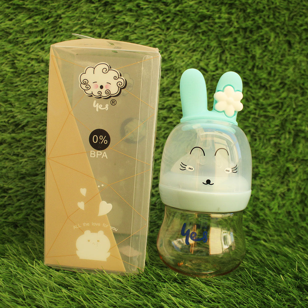 Imported Yes 3D Cartoon Wink Bunny Plastic Baby Feeder with Handles 120ml - 4oz
