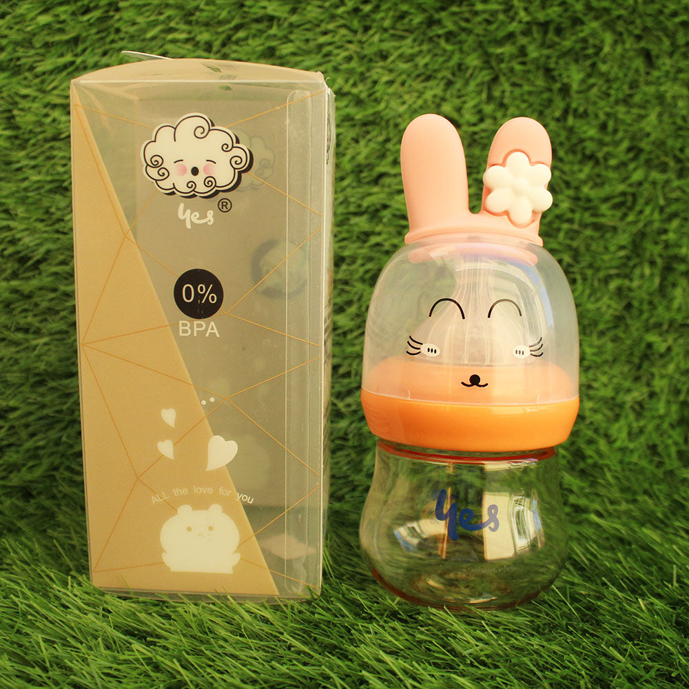 Imported Yes 3D Cartoon Wink Bunny Plastic Baby Feeder with Handles 120ml - 4oz