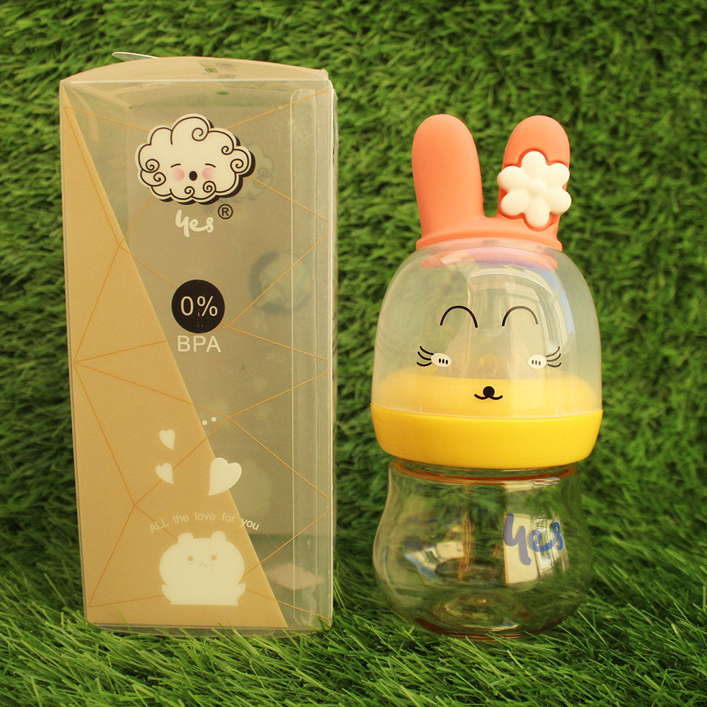 Imported Yes 3D Cartoon Wink Bunny Plastic Baby Feeder with Handles 120ml - 4oz