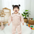 Bunny baby Girl Winter Rabbit Wool Dress with Stylish Collar Bows & Bell Bottom Flapper for 3-18 Months