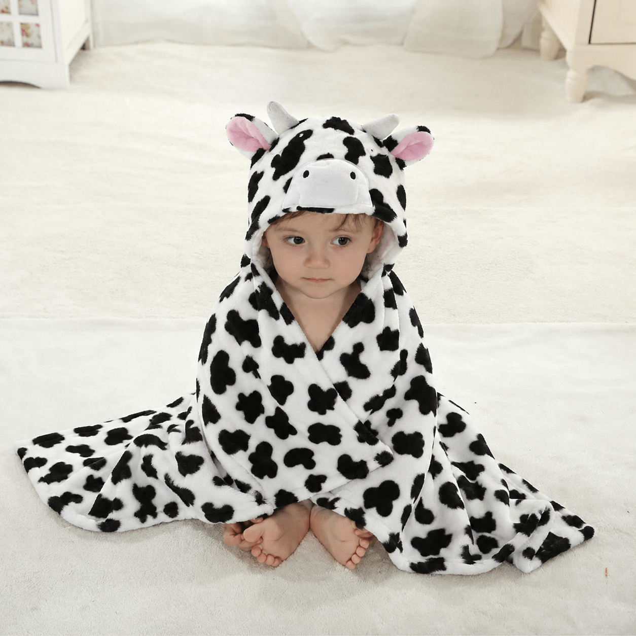 Baby Super Soft Cute 3D Character Hooded Baby AC Blanket